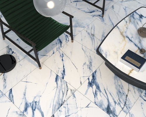 Blue white tiles - &,