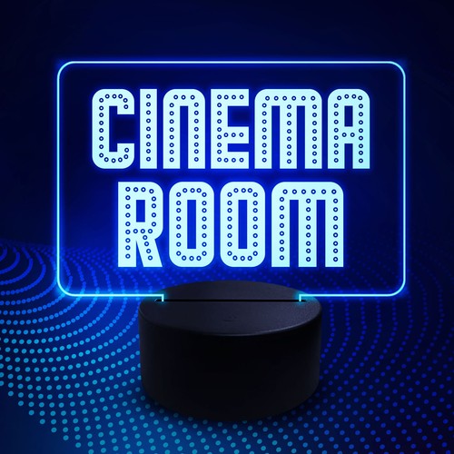 Novelty cinema room - room, neon