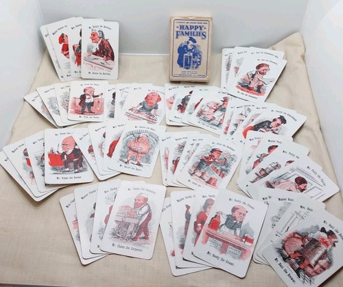 Vintage playing cards happy - vintage,