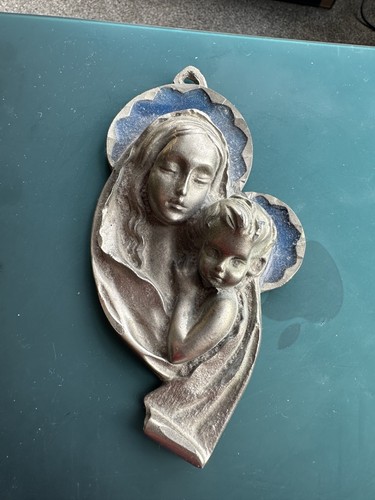 Vintage pewter madonna - vintage, &