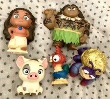 Moana Bath Toys Set x 5 Disney Moana Maui Pua Hei Hei Tamatoa Figures