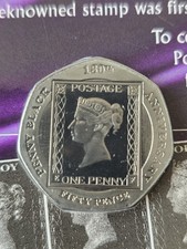 Pobjoy Mint Penny Black 50pence Coin From Gibralter