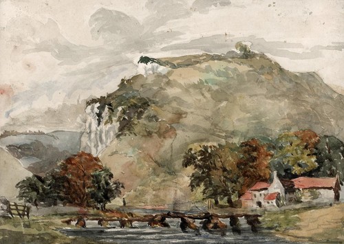 Antique watercolour painting - antique,
