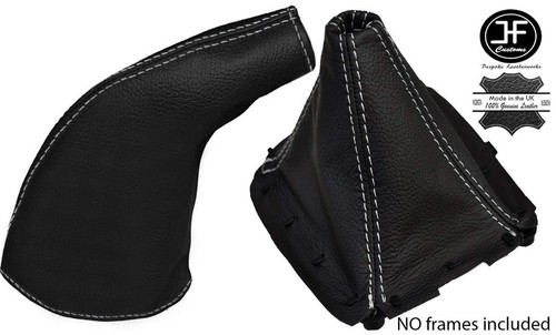 White stitch leather gear - leather,