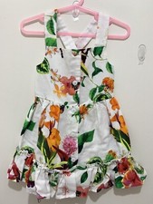Cute Baby Girls Lola & Maverick WHite Floral Summer Dress 12-18m??