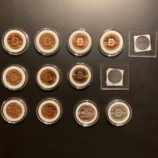 Beautiful collection of BitcoinPenny coins (like Casascius)