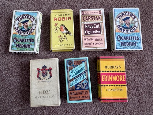 Vintage cigarette packets - cigarette,