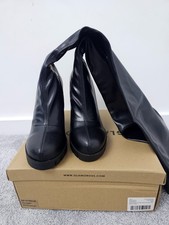 Glamorous Black PU Over Knee