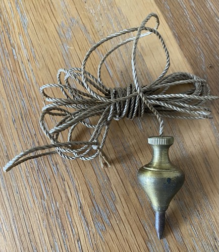 Small vintage brass plumb - brass,