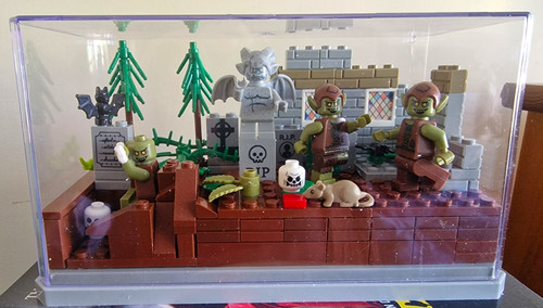 Lego custom graveyard diorama - lego,