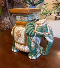 Small Ceramic Asian Elephant Plant Stand