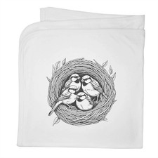 'Nesting Sparrows' Cotton Baby