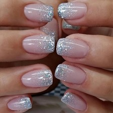 24x Short Square False Nails