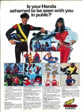 HONDASTYLE-HONDA Motorcycle Clothing -1983 A4 Single-Page Colour Magazine Advert