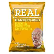 Real Handcooked Crisps Ham and English Mustard Flavour 24 X 35g Full Fresh Box