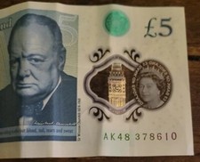AK48 £5 pound note rare serial number