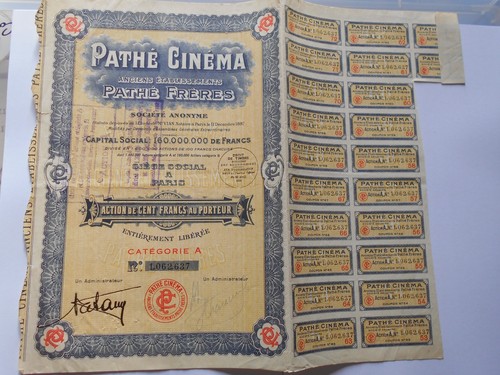 Vintage share certificate