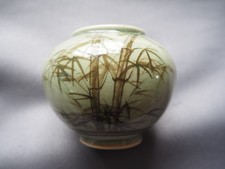 Celadon Asian bamboo decorated