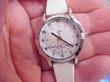 nice ! Timex Pulse Timer Indiglo LADIES Nurse Medical Watch Original White Band