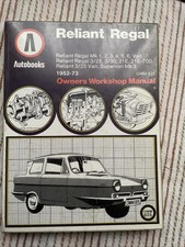 RELIANT REGAL MK1-6 3/25 3/30 21E 21E-700 SALOON VAN 1952-73 REPAIR MANUAL *VGC*