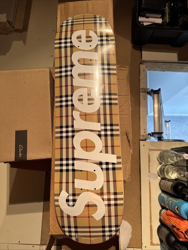 Supreme burberry skateboard - supreme,