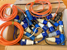 23 x 16A job lot connectors male female 1ph single phase some cable tails