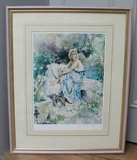 Signed Limited Edition Print Pet Tabby Cat After Gordon King B1939