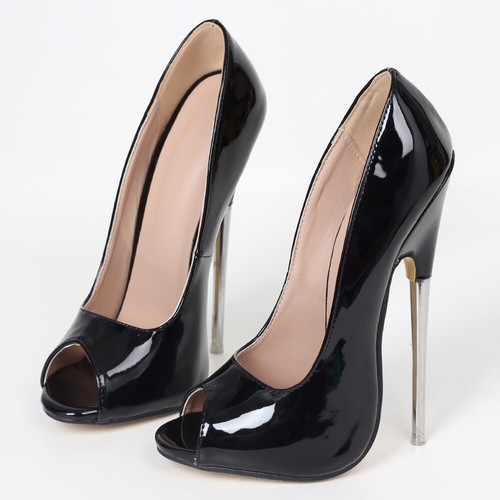 Extreme high heel metal - metal, peep