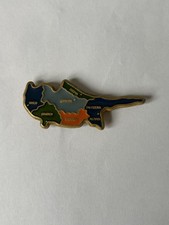 Cyprus Map Metal Fridge Magnet