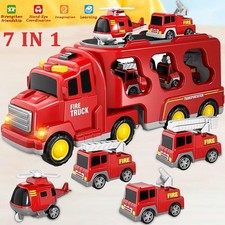 7 In 1 Fire Truck Toy for Kids Fire Engine Truck Toy with Light Music Sound Gift