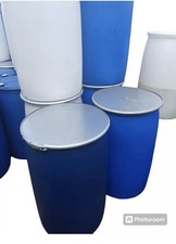 220ltr Blue Plastic Barrels with Red Srew Top Lid for Food and Water Storage