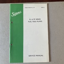 Simms Fuel Feed Pumps PL & PP Series Service Manual Publication P17 issue 3
