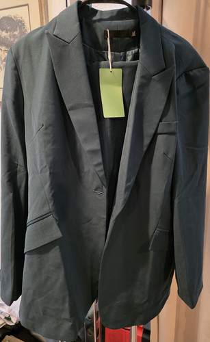 Dark green pant suit set - green,