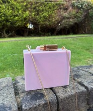 Lulu Guinness Pale Pinkish Purple Lipstick Clutch Brand new