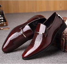 Men Formal Business Party Leather Loafers Dress Casual Driving Shoes Slip On UK