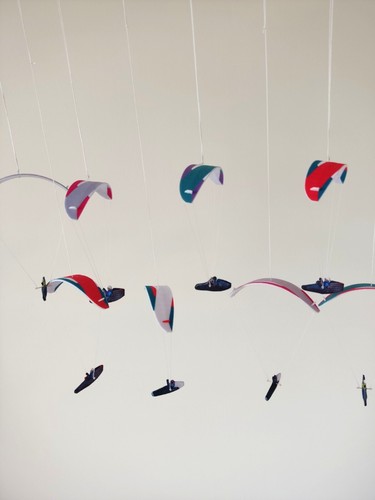 Mini felt ornament - , paraglider