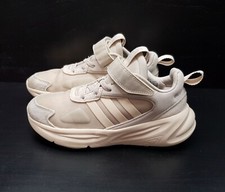 ADIDAS OZWEEGO SIZE 2UK EUR34 BOYS GIRLS IVORY LOW TOP LACE UP TRAINERS SHOES