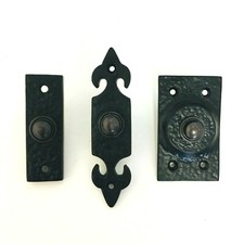 Black antique door bell - black,