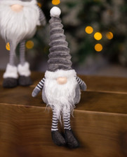 Christmas Gonk Decoration Nordic Santa Xmas Gnome Soft Plush Grey Large 44cm