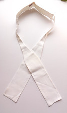 Vintage AKCO Hunting Dressage Stock Cravat White Cotton Marcella  FREE P&P