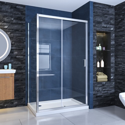 Shower enclosure and tray - and,