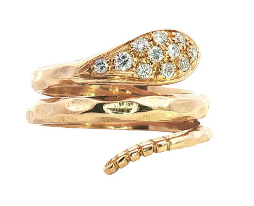 Diamond snake ring - diamond, 0.25ct