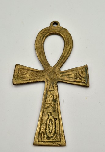 Vintage brass egyptian ankh - brass,