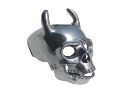 Skull head light aluminium - skull,