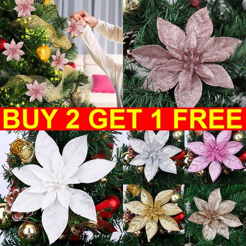 10x christmas large poinsettia - 10x,