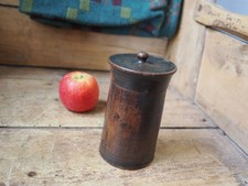 Georgian Turned Wood Container Snuff Tobacco Box