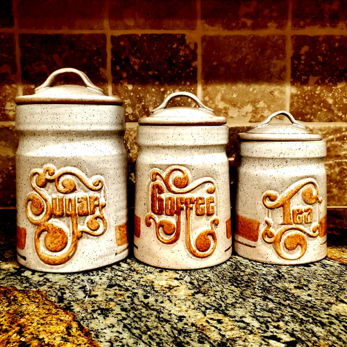 Vintage pottery craft - pottery, set