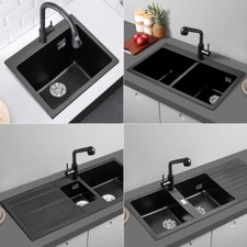 Undermount Handmade Single/Double Kitchen Sink with Drainer & Strainer Waste Kit