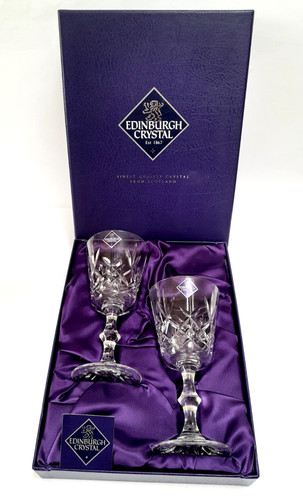 Boxed pair edinburgh crystal - edinburgh,