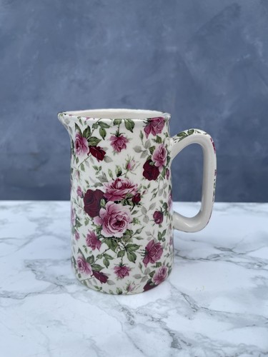 Crown burslem jug floral - crown, b
